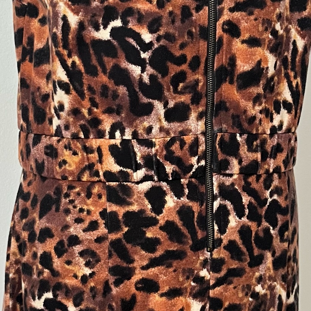 Vintage Lord & Taylor Animal Print Sleeveless Dress Size 10 Stretchy Bodycon - Picture 5 of 7